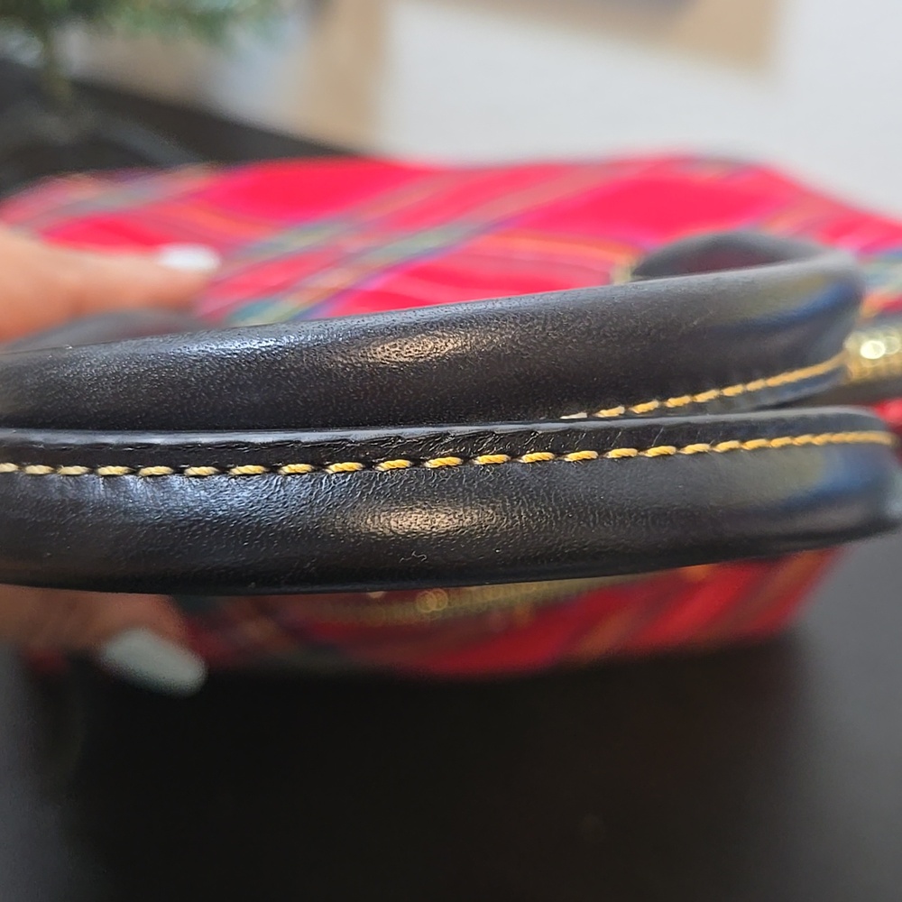 EUC Dooney & Bourke Red Tartan Plaid Dome Satchel - Picture 10 of 16